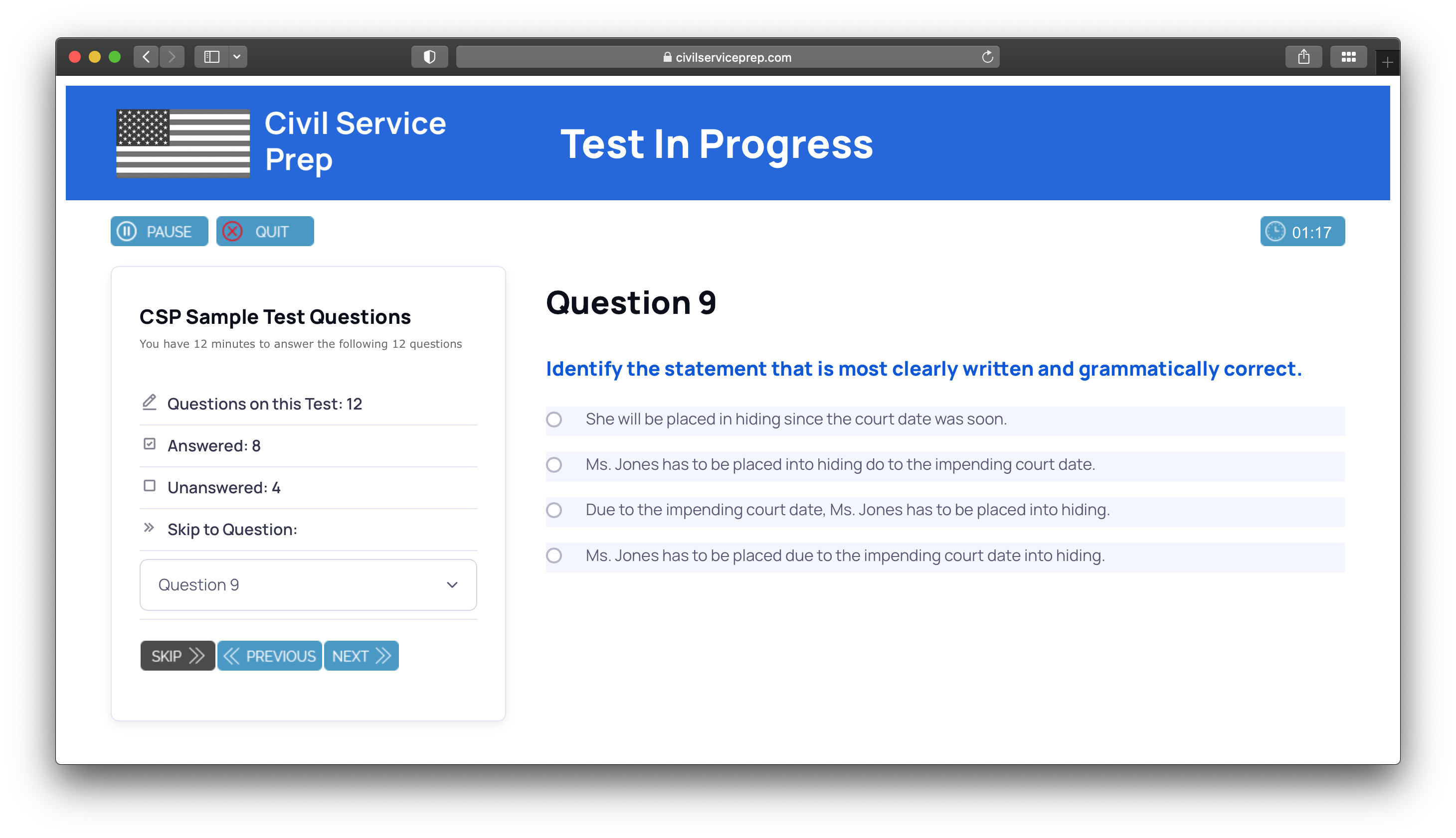 Civil Service Test Prep