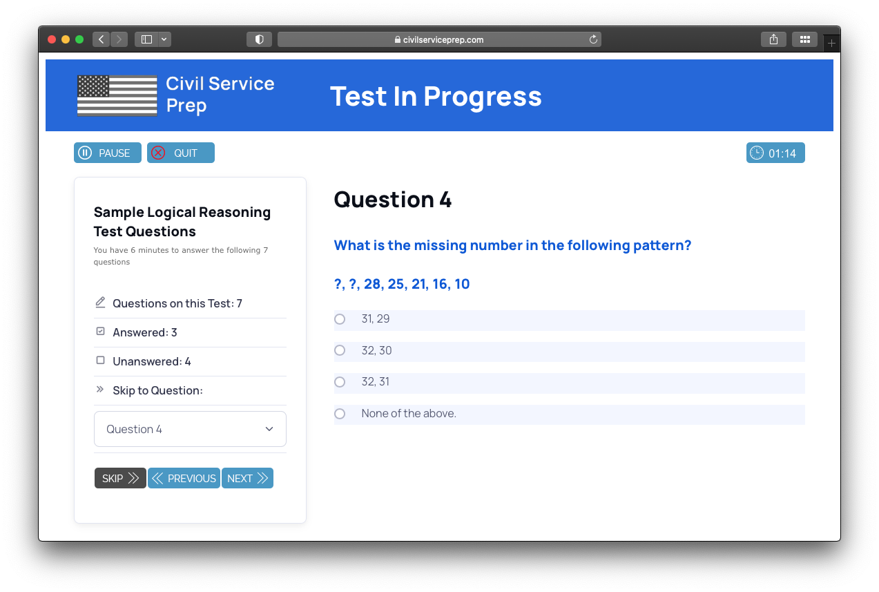 Civil Service Test Prep