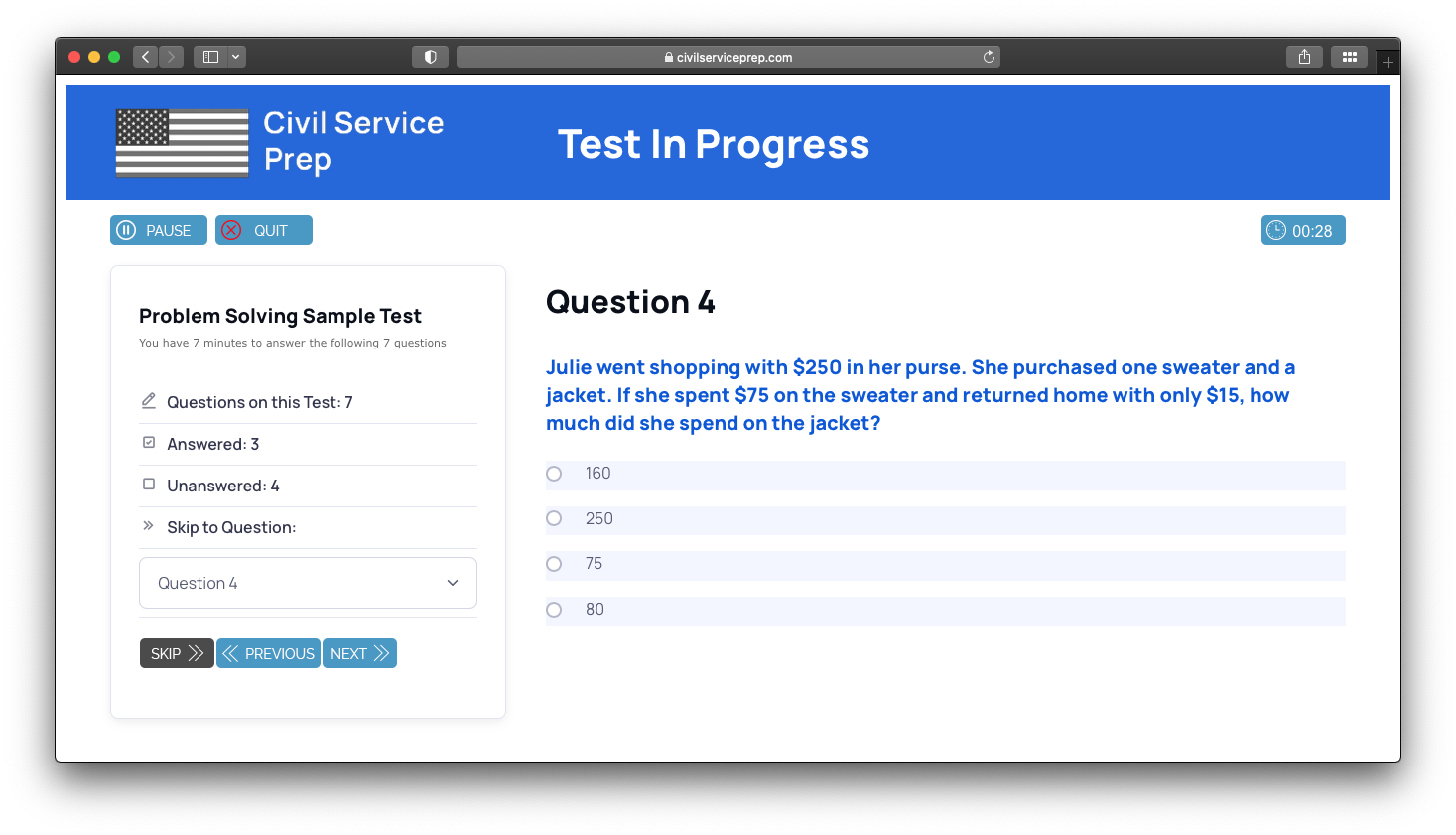 Civil Service Test Prep